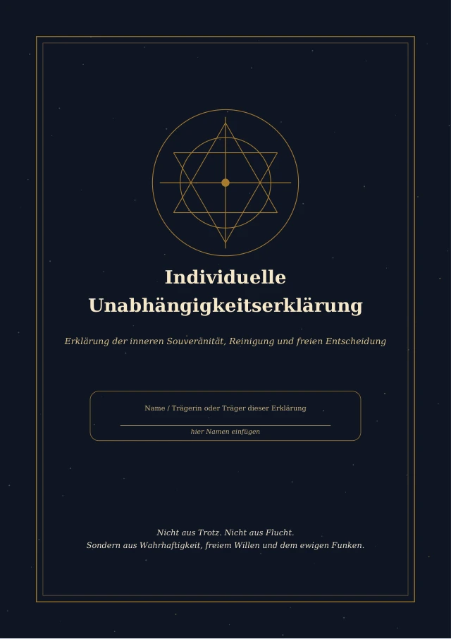 Cover: Individuelle Unabhängigkeitserklärung